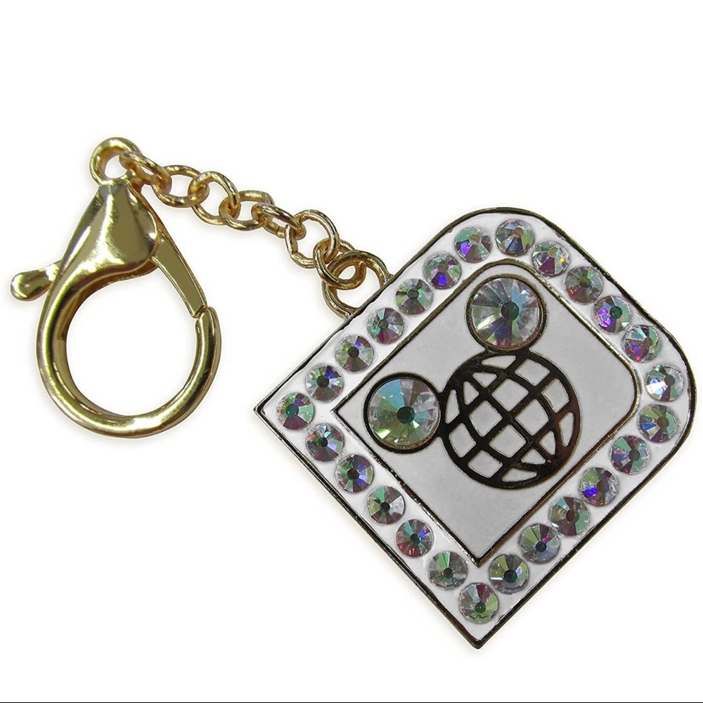 NEW! Walt Disney World ''D'' Icon Jeweled Bag Charm